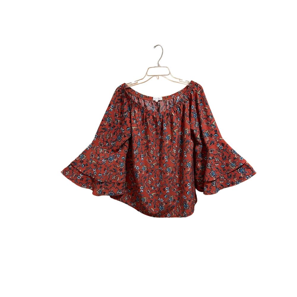 Solitaire Auburn Paisley Women’s Blouse Size M